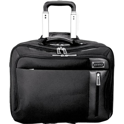 ECO STYLE Tech Exec Carrying Case (Roller) for 16.1" to 17" Notebook - Black - Thumbnail 1
