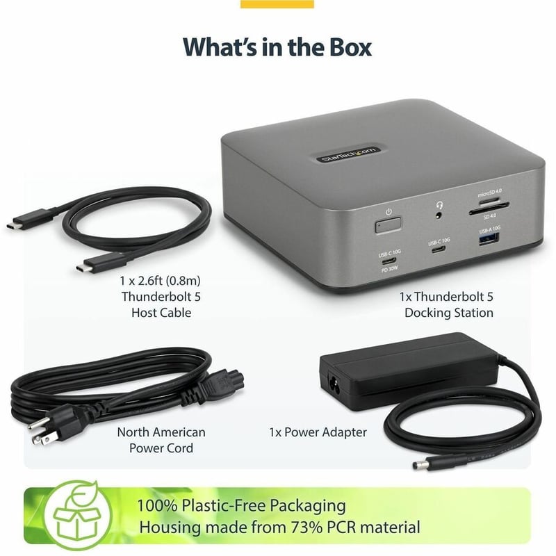 THUNDERBOLT 5 DOCKING STATION - TRIPLE MONITOR 140W LAPTOP CHARGE - Thumbnail 4