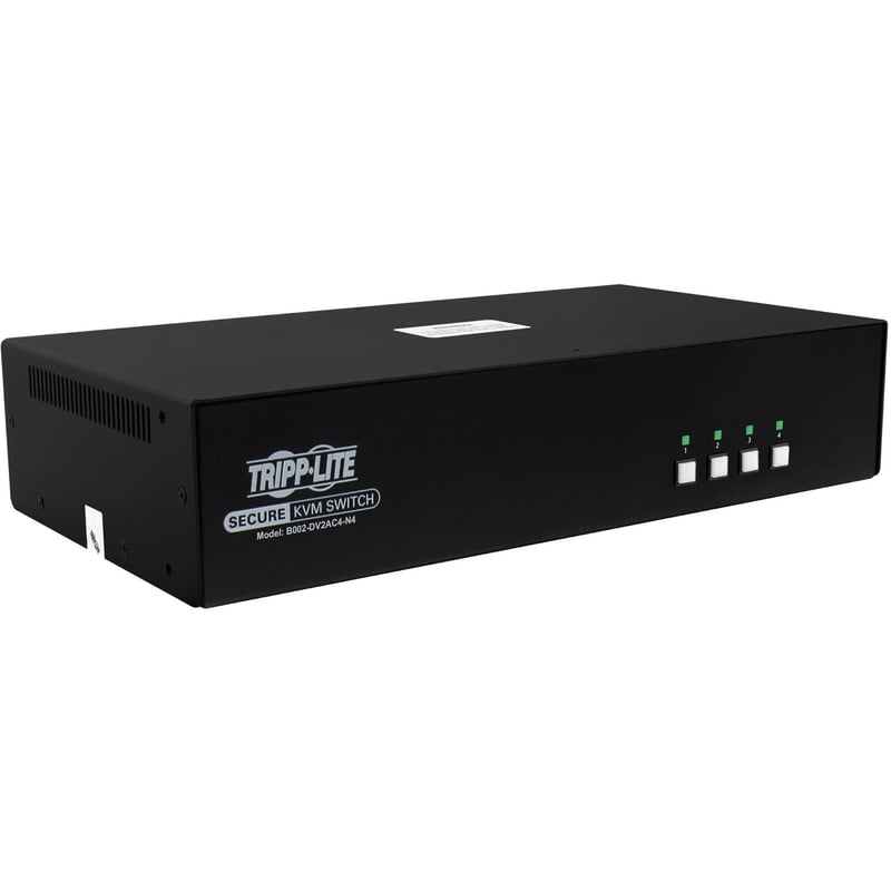 Tripp Lite by Eaton Secure KVM Switch, 4-Port, Dual Head, DVI to DVI, NIAP PP4.0, Audio, CAC, TAA - Thumbnail 1