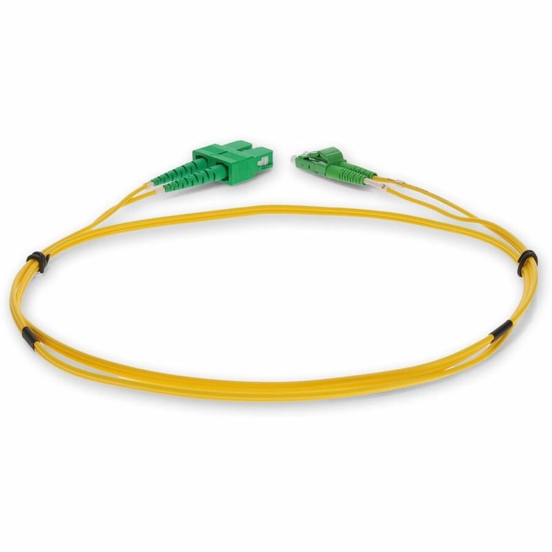 AddOn 1m ASC to ALC Yellow OS2 Duplex OFNR (Riser-Rated) SMF Fiber Patch Cable - Thumbnail 4