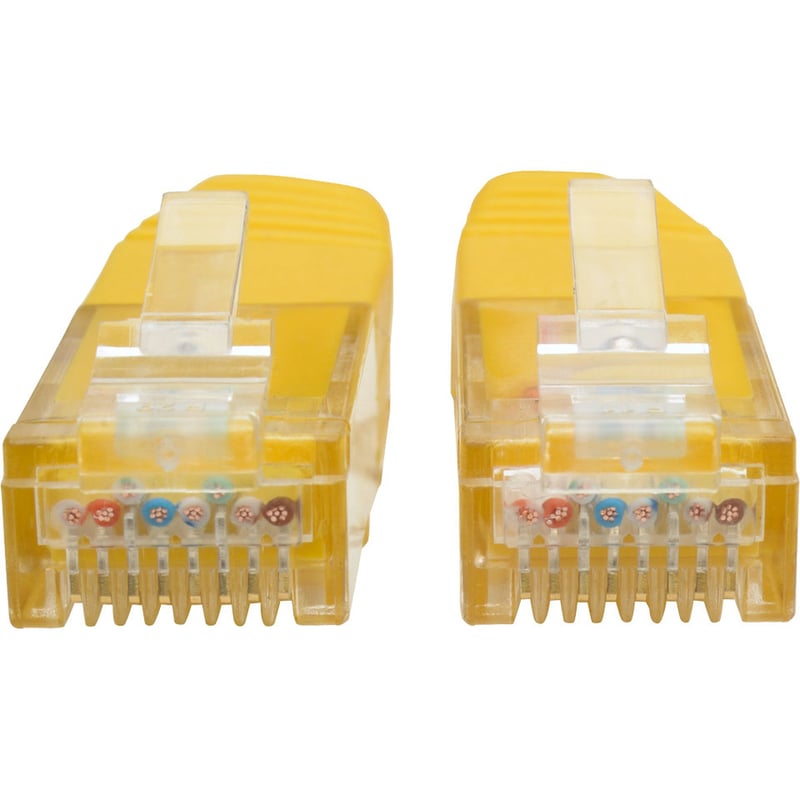 Eaton Tripp Lite Series Cat6 Gigabit Molded (UTP) Ethernet Cable (RJ45 M/M), PoE, Yellow, 7 ft. (2.13 m) - Thumbnail 2