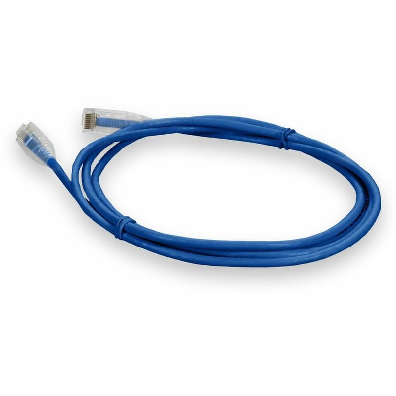 AddOn 1ft Blue CAT 6 Slim PVC Ethernet Cable Non-Booted RJ-45 M/M - Thumbnail 3