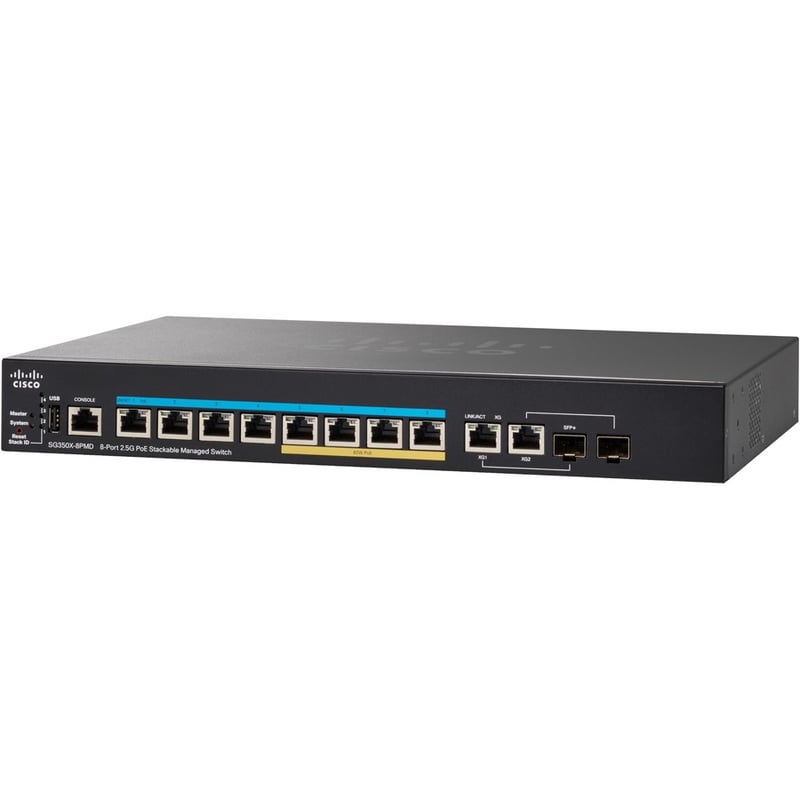 Cisco SG350X-8PMD 8-Port 2.5G PoE Stackable Managed Switch - Thumbnail 3