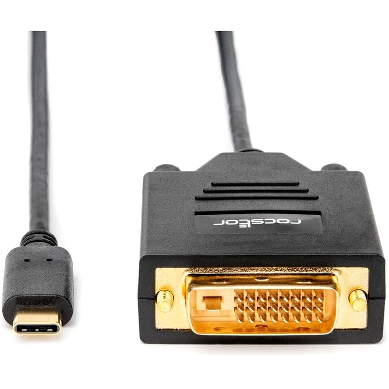 Rocstor Premium USB-C to DVI Cable - 6 ft / 2m - Thumbnail 2