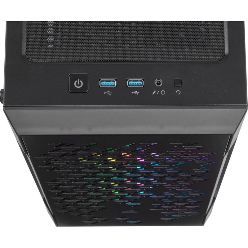 Corsair iCUE 220T RGB Airflow Tempered Glass Mid-Tower Smart Case - Black - Thumbnail 4