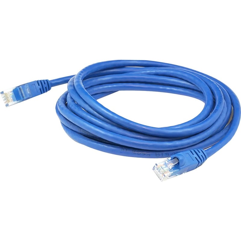 AddOn 14ft Blue CAT 7 Shielded (S/FTP) PVC Ethernet Cable Snagless Bubble Boot RJ-45 M/M - Thumbnail 1