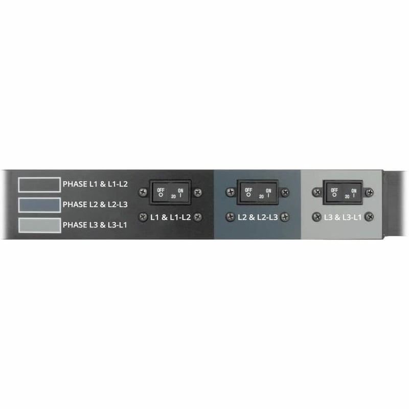 Tripp Lite by Eaton PDU 8.6kW 208/120V Three-Phase Basic PDU - 48 Outlets (36 C13 6 C19 6 5-15/20R) L21-30P Input 6 ft. Cord 70 in. 0U Rack - Thumbnail 2