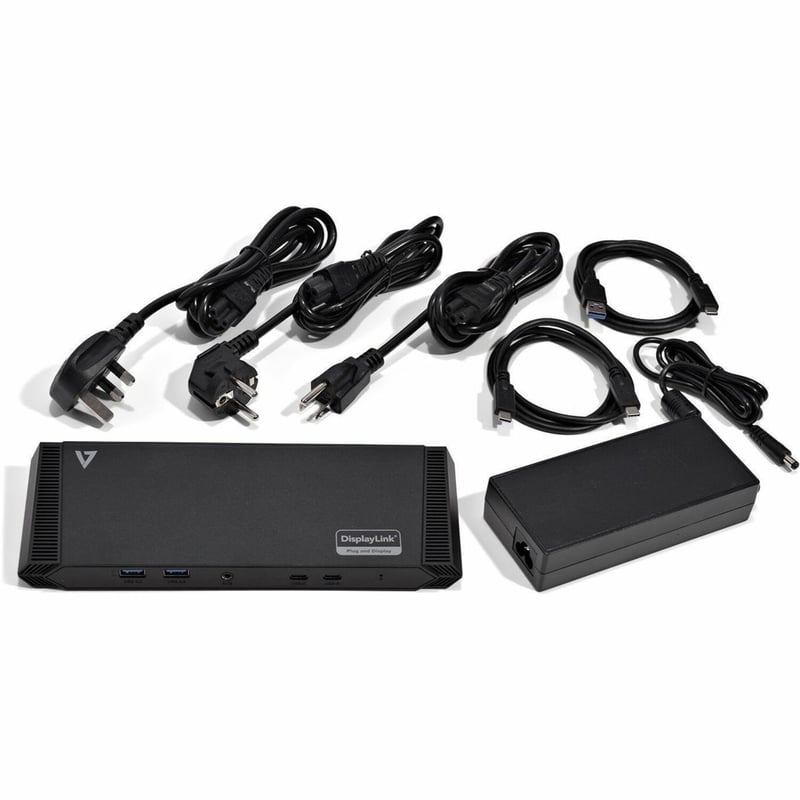 V7 USB-C Triple DisplayLink Docking Station - Thumbnail 1