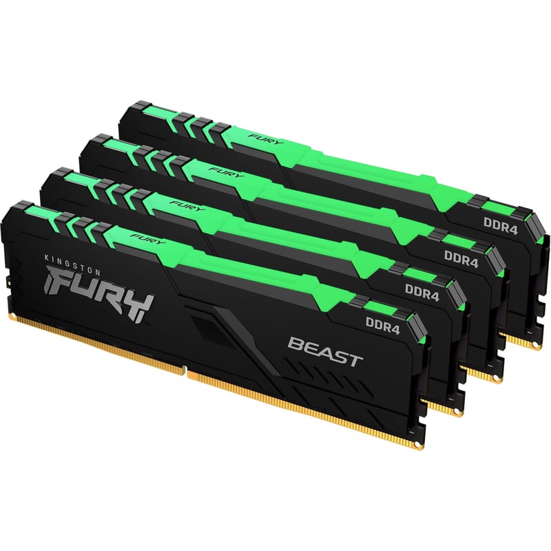 Kingston FURY Beast 64GB (4 x 16GB) DDR4 SDRAM Memory Kit - Thumbnail 1