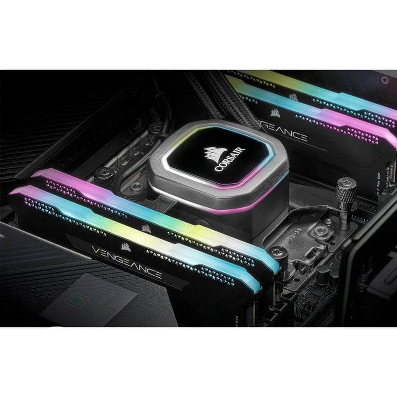 Corsair Vengeance RGB Pro SL 128GB (4x32GB) DDR4 DRAM 3200MHz C16 Memory Kit - Black - Thumbnail 4