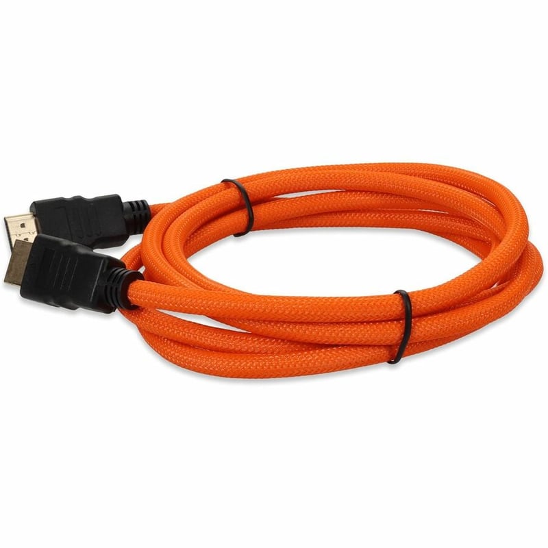 AddOn 6FT HDMI 1.4 BRAIDED ORANGE M / M HDMI TO HDMI 1.4 HIGH SPEED CABLE - Thumbnail 2