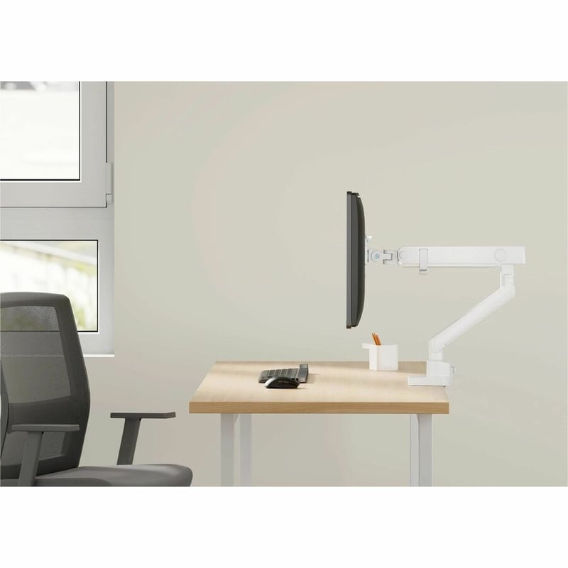 SINGLE MONITOR MOUNT (WHITE) ARTICULATING SPRING ARM - Thumbnail 2