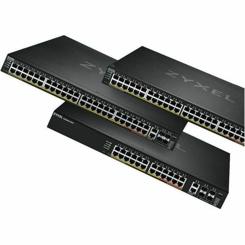 ZYXEL XGS2220-54FP 48-Port Gigabit L3 Managed and Nebula Pro Cloud Managed Switch | 40 PoE+ / 10 PoE++ Ports at 960W with 4 SFP+ 10G Uplinks and 2 10G Ethernet Ports - Thumbnail 5