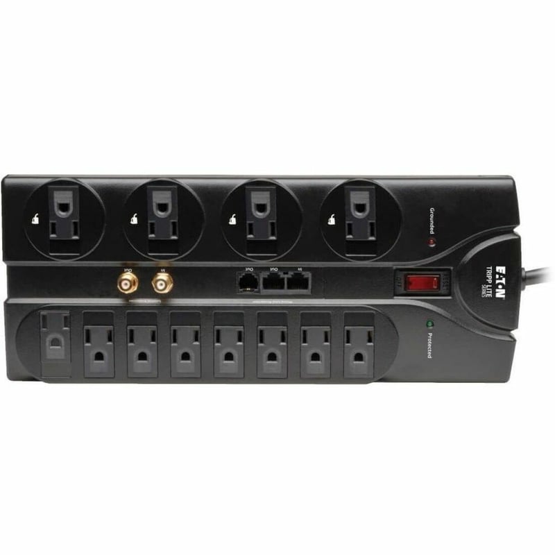 Tripp Lite by Eaton Protect It! 12-Outlet Surge Protector, 8 ft. (2.43 m) Cord, 2880 Joules, Tel/Modem/Coaxial/Ethernet Protection - Thumbnail 1