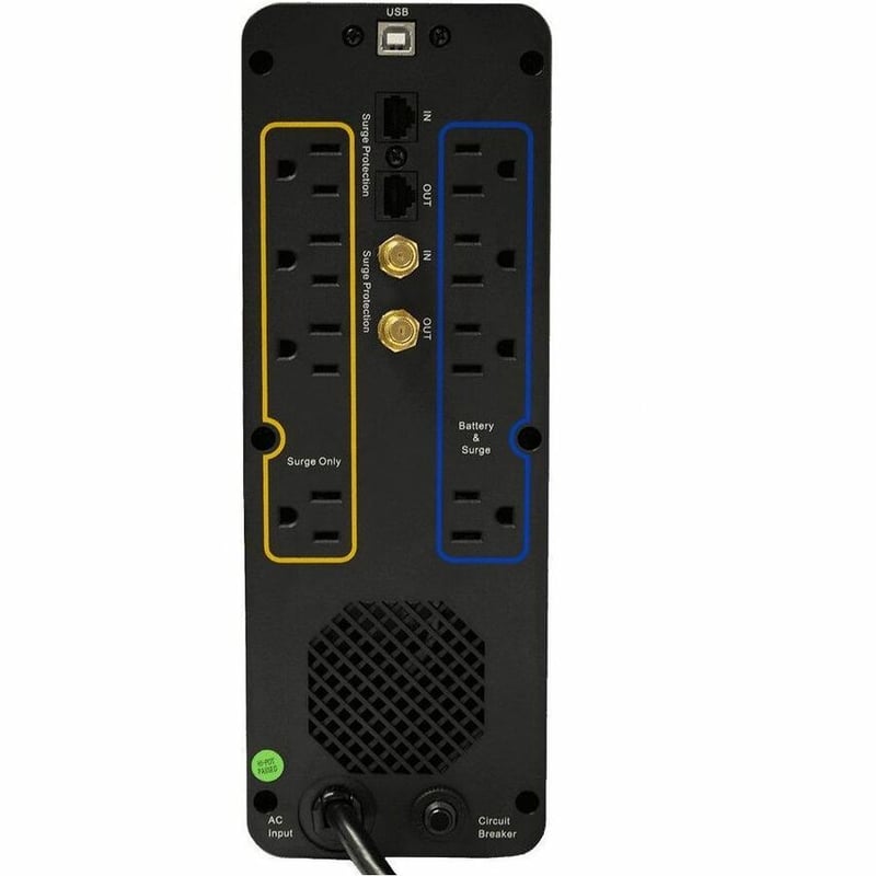 LINE INTERACTIVE UPS UPS AVR 850VA 4-BAT/4-SURGE USB - Thumbnail 3