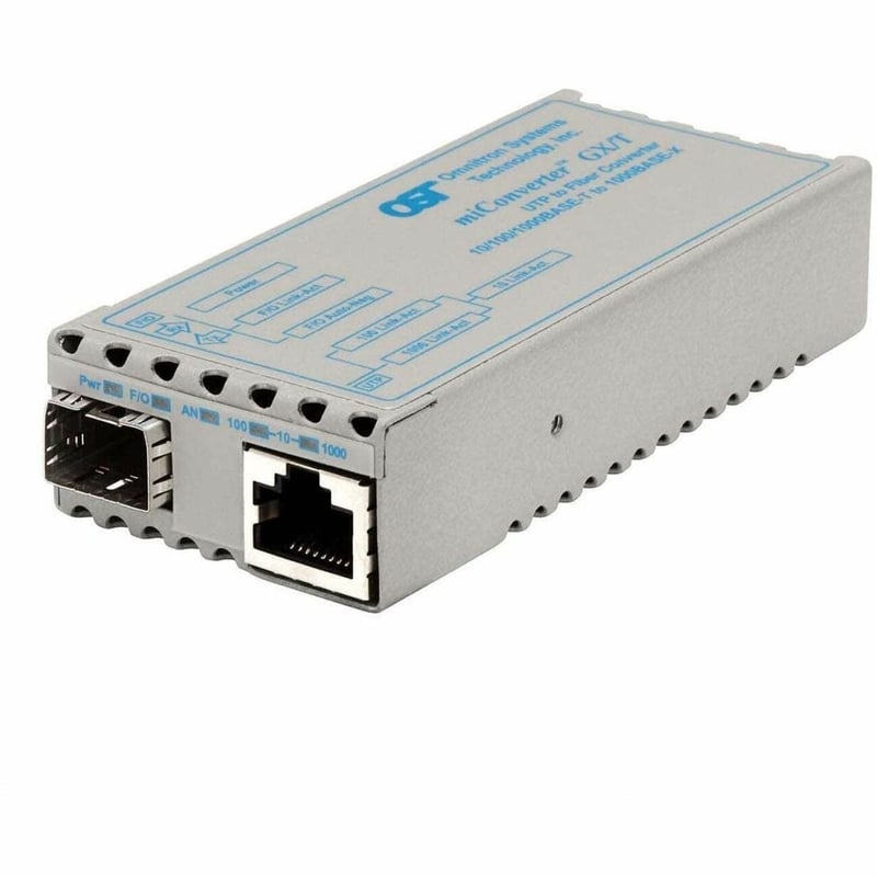 10/100/1000 ETHERNET MEDIA CONV ERTER SFP PORT -40 TO 75C DC POWER