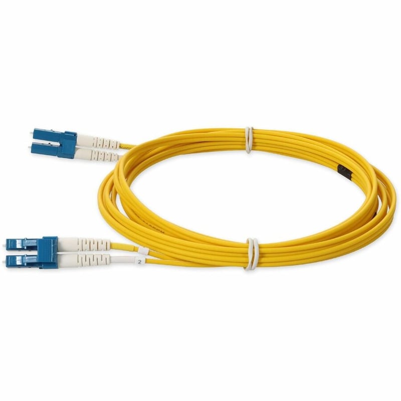 AddOn 0.5m LC to LC Yellow OS2 Duplex LSZH SMF Fiber Patch Cable - Thumbnail 2