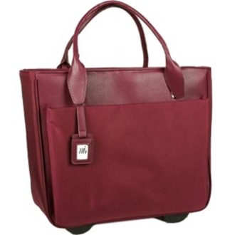 WIB Florence Carrying Case (Rolling Tote) for 17.3" Notebook - Burgundy - Thumbnail 4