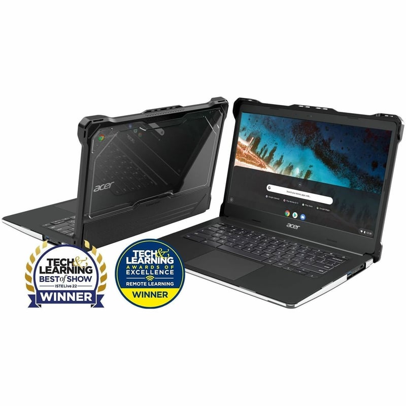 MAXCases, Chromebook cases, 11, 11 inches, dirt-resistant, shock absorption, durability guaranteed, Acer C741L, custom color, black - Thumbnail 1