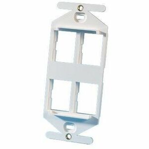 Ortronics Tracjack Stylistics Frame, Four-Port, White