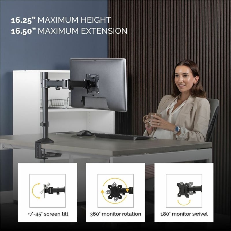 Fellowes Reflex Single Monitor Arm - Thumbnail 4