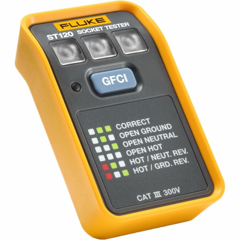 Fluke ST120+ GFCI Socket Tester with Beeper - Thumbnail 2