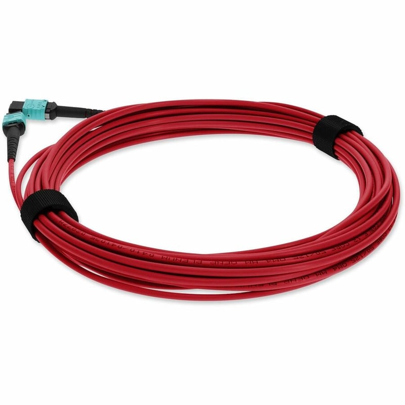 AddOn 3m MPO/UPC to MPO/UPC Red OM4 OFNP (Plenum-Rated) 12-Strand Fiber Patch Cable - Thumbnail 3