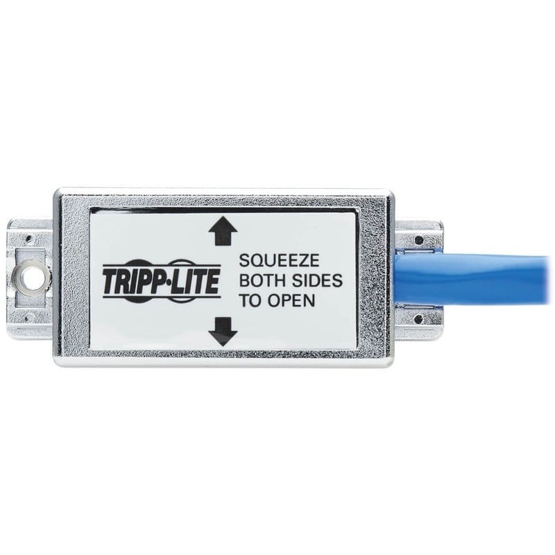Tripp Lite by Eaton Cat6a Junction Box Cable Assembly - Surface Mount Shielded PoE+ RJ45/110 Punchdown 18-in. (45.72 cm) Blue