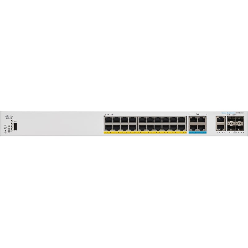 CBS350MNGD4-PRT2.5GE20-PRTGEPOE4X10GSFP+ REMANUFACTURED - Thumbnail 1