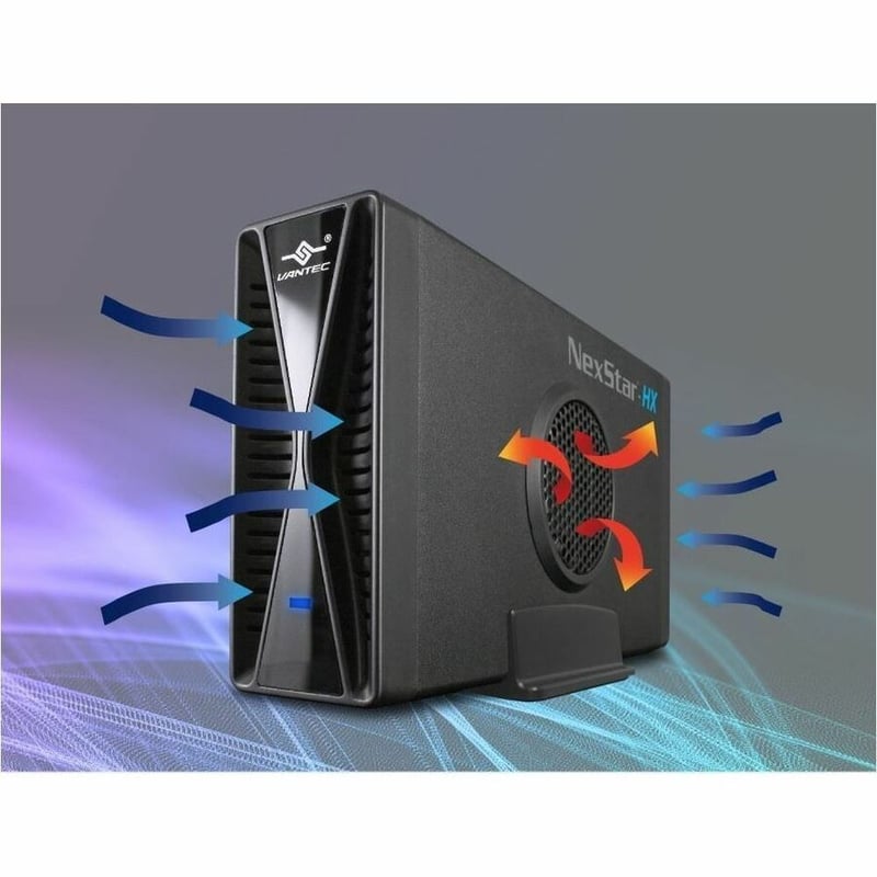 Vantec NexStar HX NST-387S3-BK Drive Enclosure SATA/600 - USB 3.0 Type B Host Interface - UASP Support - Thumbnail 2