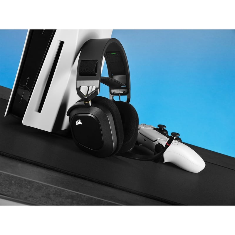 Corsair HS80 RGB WIRELESS Premium Gaming Headset with Spatial Audio - Carbon - Thumbnail 4