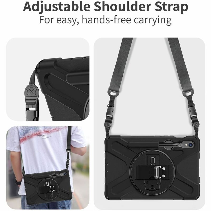 CODi Rugged Carrying Case for 11" Samsung Galaxy Tab S8, Galaxy Tab S9 Tablet, Stylus - Thumbnail 4