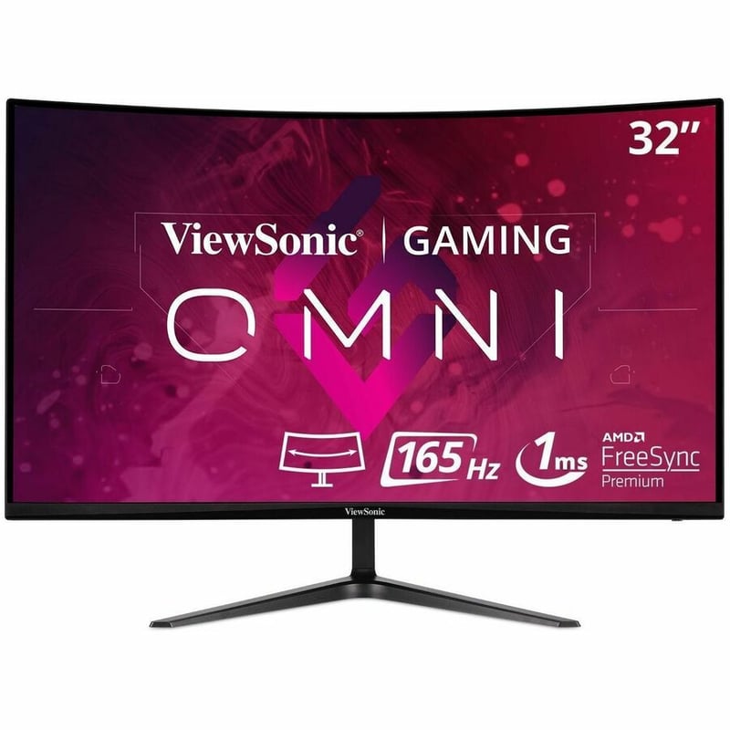 ViewSonic OMNI VX3218-PC-MHD 32 Inch Curved 1080p 1ms 165Hz Gaming Monitor with FreeSync Premium, Eye Care, HDMI and Display Port - Thumbnail 3