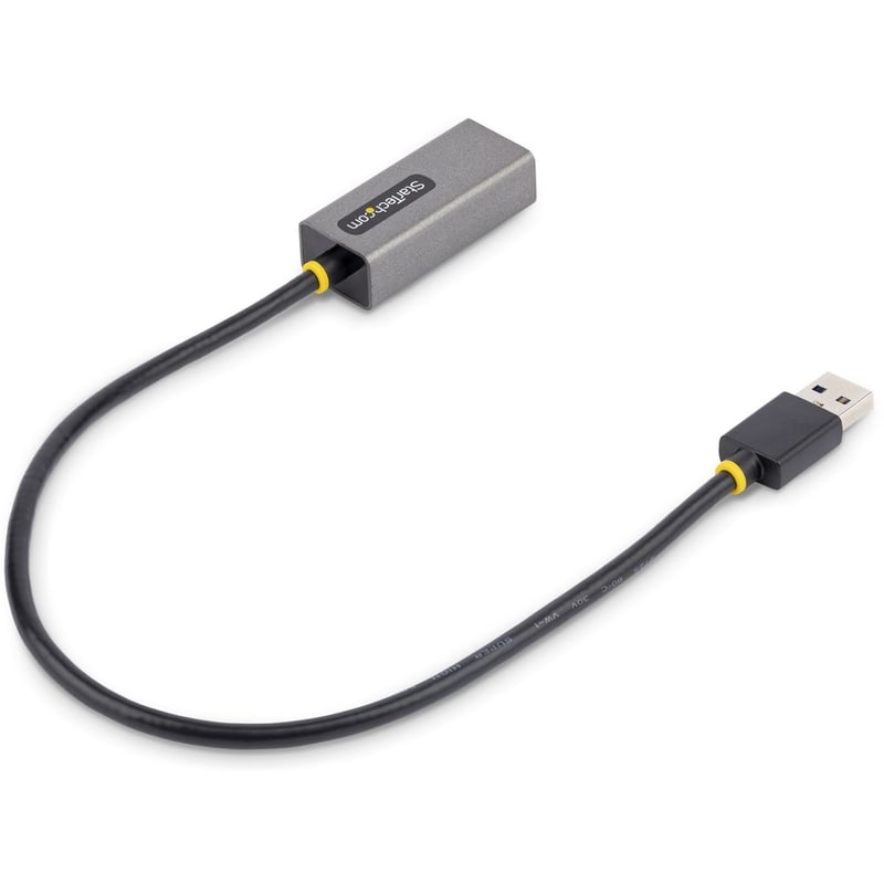 StarTech.com USB to Ethernet Adapter, USB 3.0 to 10/100/1000 Gigabit Ethernet LAN Adapter, 1ft/30cm Attached Cable, USB to RJ45 Adapter - Thumbnail 2