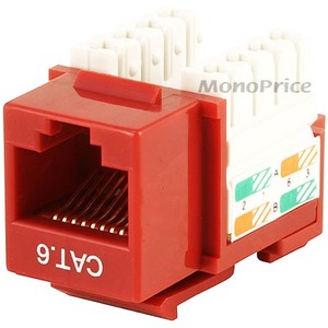 MONOPRICE CAT6 PUNCH DOWN KEYSTONE JACK-RED