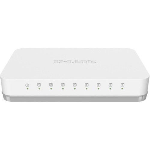 D-Link GO-SW-8GE 8-Port Gigabit Unmanaged Metal Desktop Switch - Thumbnail 1