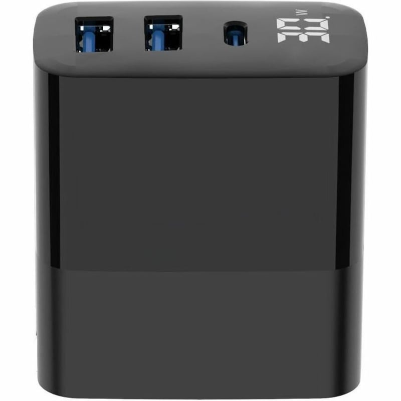 4XEM 30W Wall Charger Triple Output w/ display - Black - Thumbnail 2