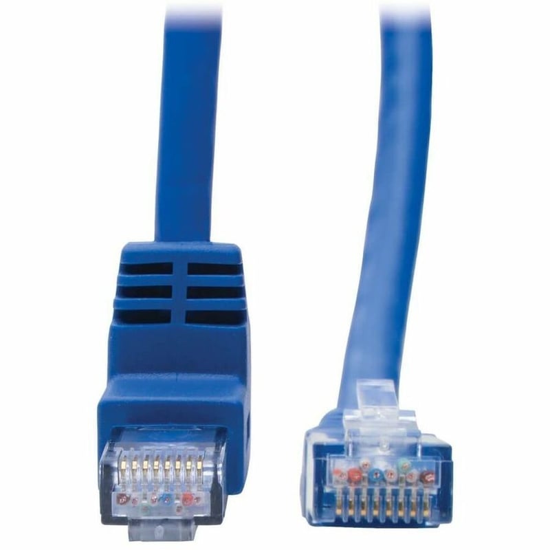 Eaton Tripp Lite Series Up-Angle Cat6 Gigabit Molded UTP Ethernet Cable (RJ45 Right-Angle Up M to RJ45 M), Blue, 1 ft. (0.31 m) - Thumbnail 4