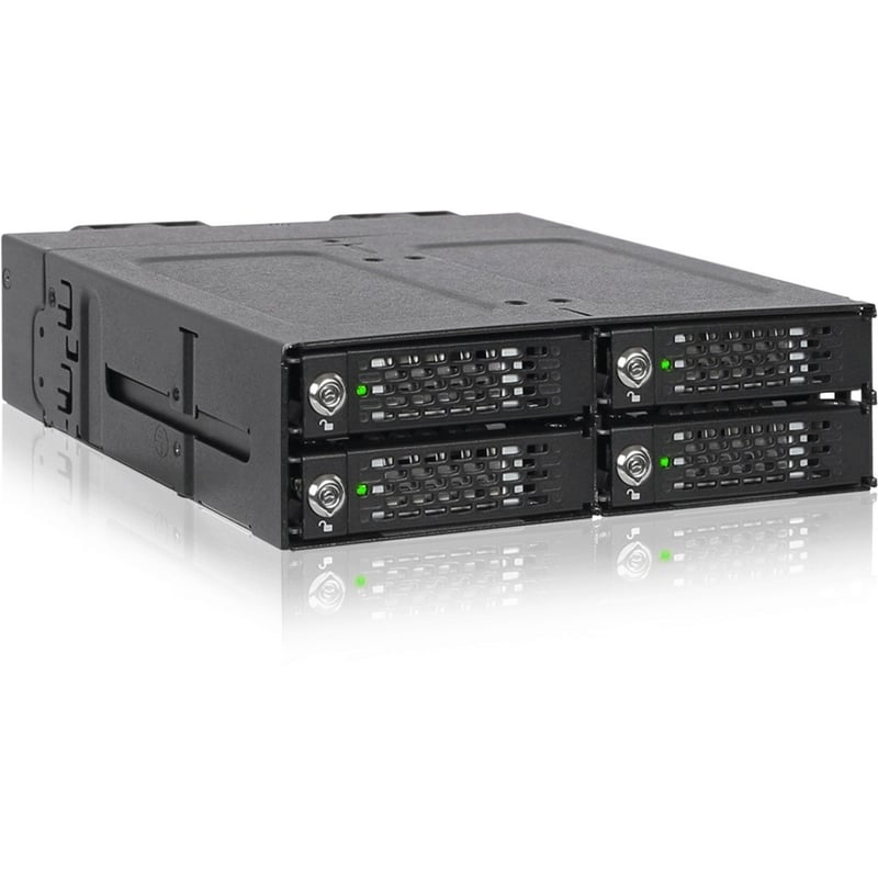 Icy Dock ToughArmor MB720MK-B V2 Drive Enclosure for 5.25" M.2, PCI Express NVMe 4.0 x4 - SFF-8612 OCuLink Host Interface Internal - Black - Thumbnail 1