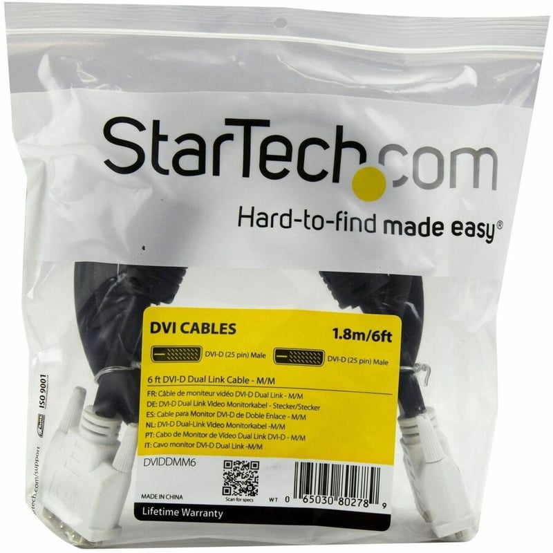 StarTech.com 6 ft DVI-D Dual Link Cable - M/M - Thumbnail 4