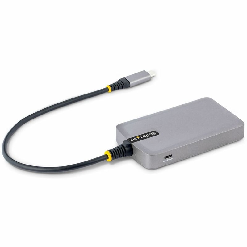 StarTech.com 3-Port USB-C Hub with Ethernet, 3x USB-A Ports, GbE, 5Gbps, Bus-Powered, 1ft/30cm Cable, Portable USB Type-C Expansion Hub - Thumbnail 2