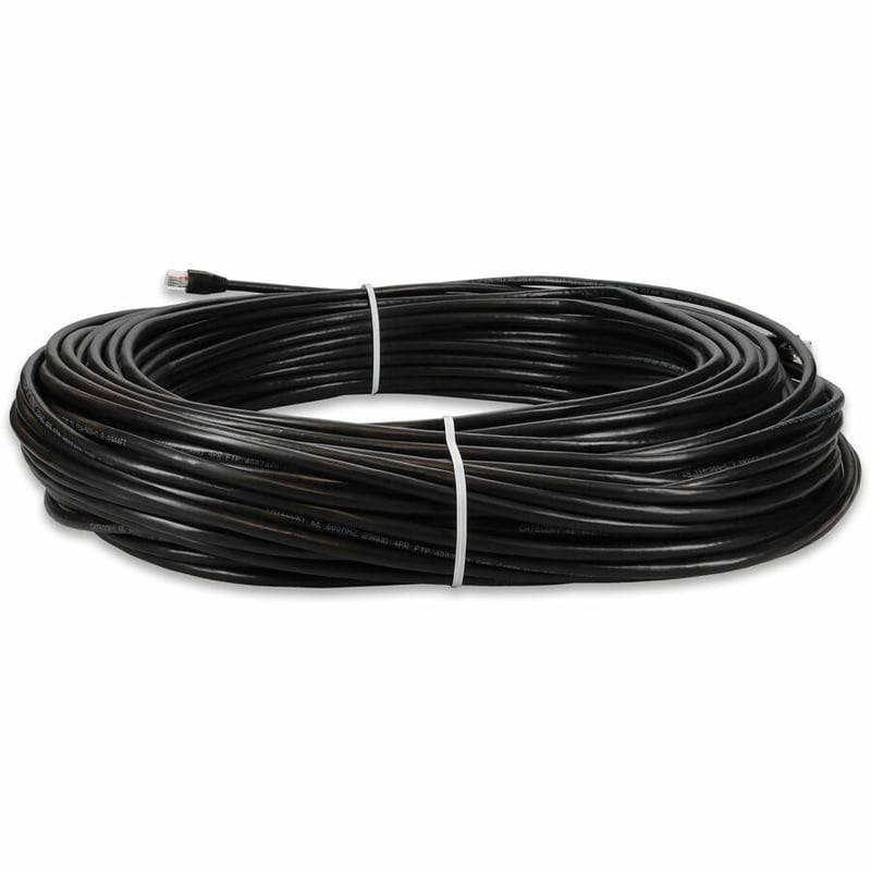 AddOn 250ft Black CAT 6 PVC Ethernet Cable Snagless Bubble Boot Outdoor RJ-45 M/M - Thumbnail 2