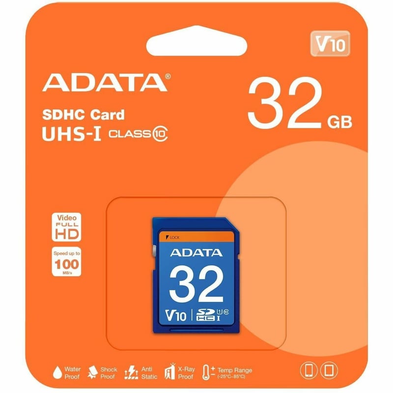 Adata Premier 32 GB Class 10/UHS-I V10 SDHC - Thumbnail 1