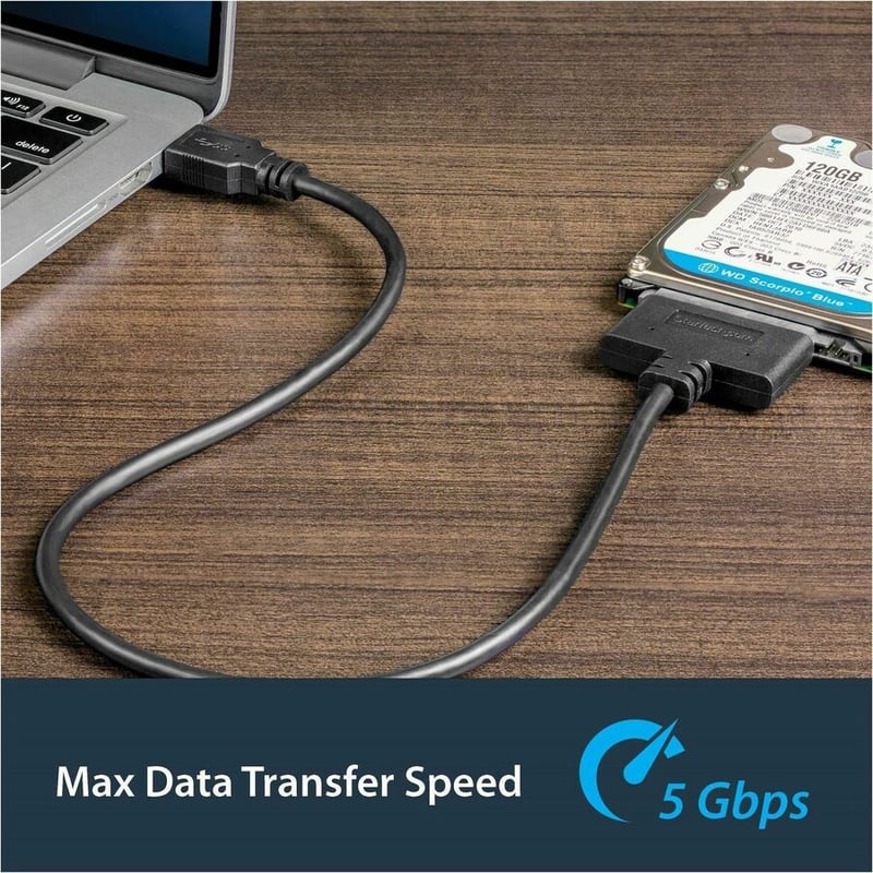 StarTech.com USB 3.0 to 2.5" SATA III Hard Drive Adapter Cable w/ UASP - SATA to USB 3.0 Converter for SSD / HDD - Thumbnail 4
