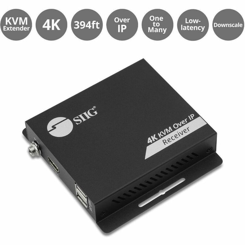 SIIG HDMI 4K30Hz KVM Over IP Extender - RX