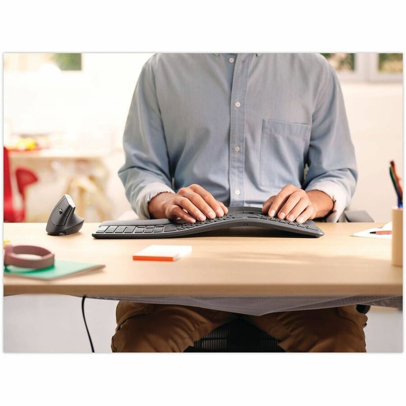 Logitech Ergo K860 for Business (Graphite) - Brown Box - Thumbnail 3