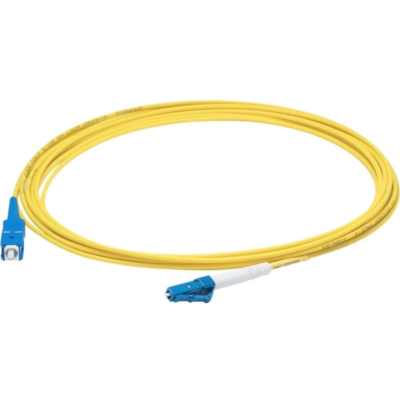 AddOn 71m SC to LC Yellow OS2 Simplex LSZH SMF Fiber Patch Cable