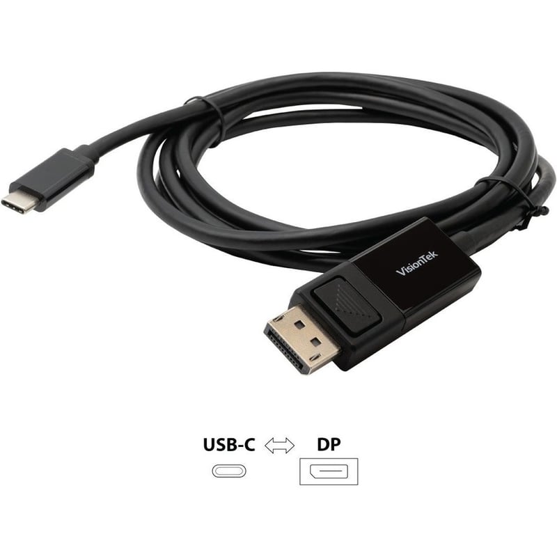 VisionTek USB-C to DisplayPort 1.4 Bi-Directional 2M Active Cable (M/M) - Thumbnail 3