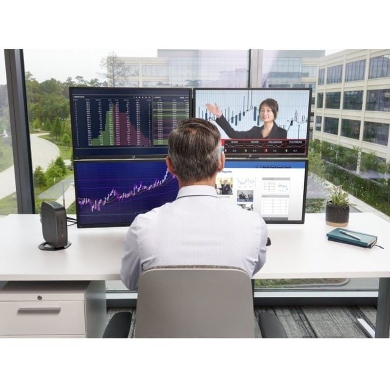 HP t740 Thin Client - AMD Ryzen V1756B Quad-core (4 Core) 3.25 GHz - TAA Compliant - Thumbnail 3