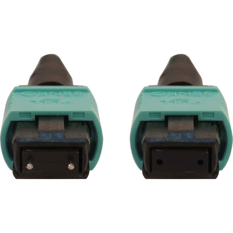 Tripp Lite by Eaton 40/100/400G Multimode 50/125 OM3 Fiber Optic Cable (12F MTP/MPO-PC M/F) LSZH Aqua 5 m (16.4 ft.) - Thumbnail 3